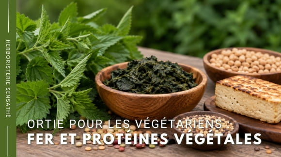 Ortie pour les végétariens  fer et protéines végétales - Herboristerie Sensathé